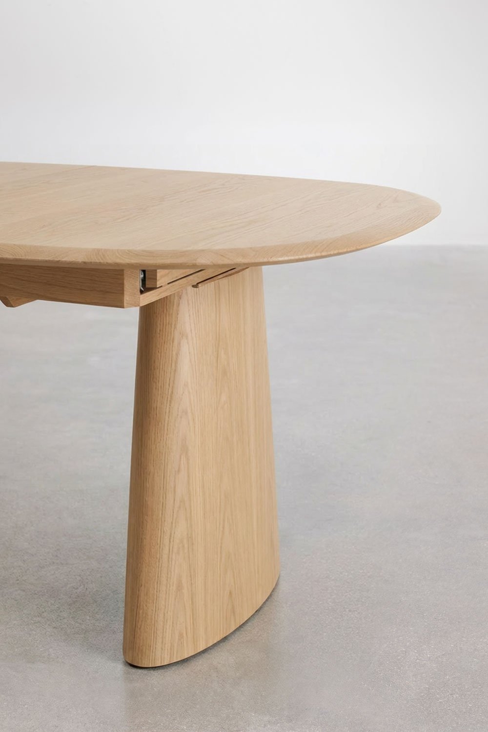 Oval extendable dining table in MDF and ash veneer Nuveta, immagine della galleria 7