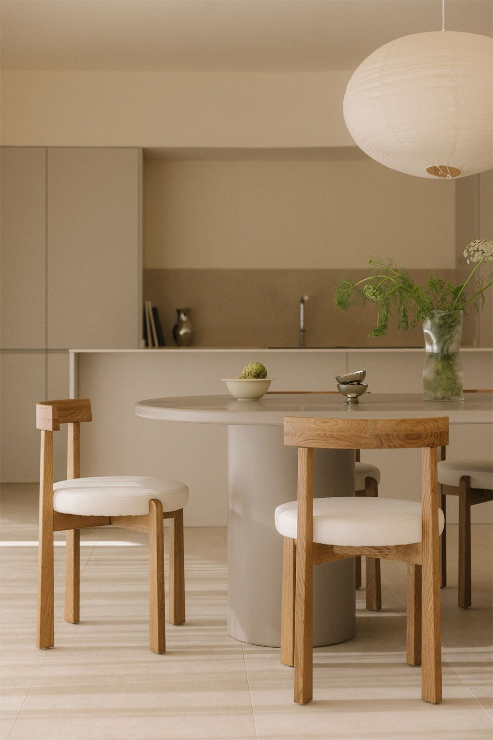 Oval dining table 200x100 cm in MDF Rodeo, immagine della galleria 3