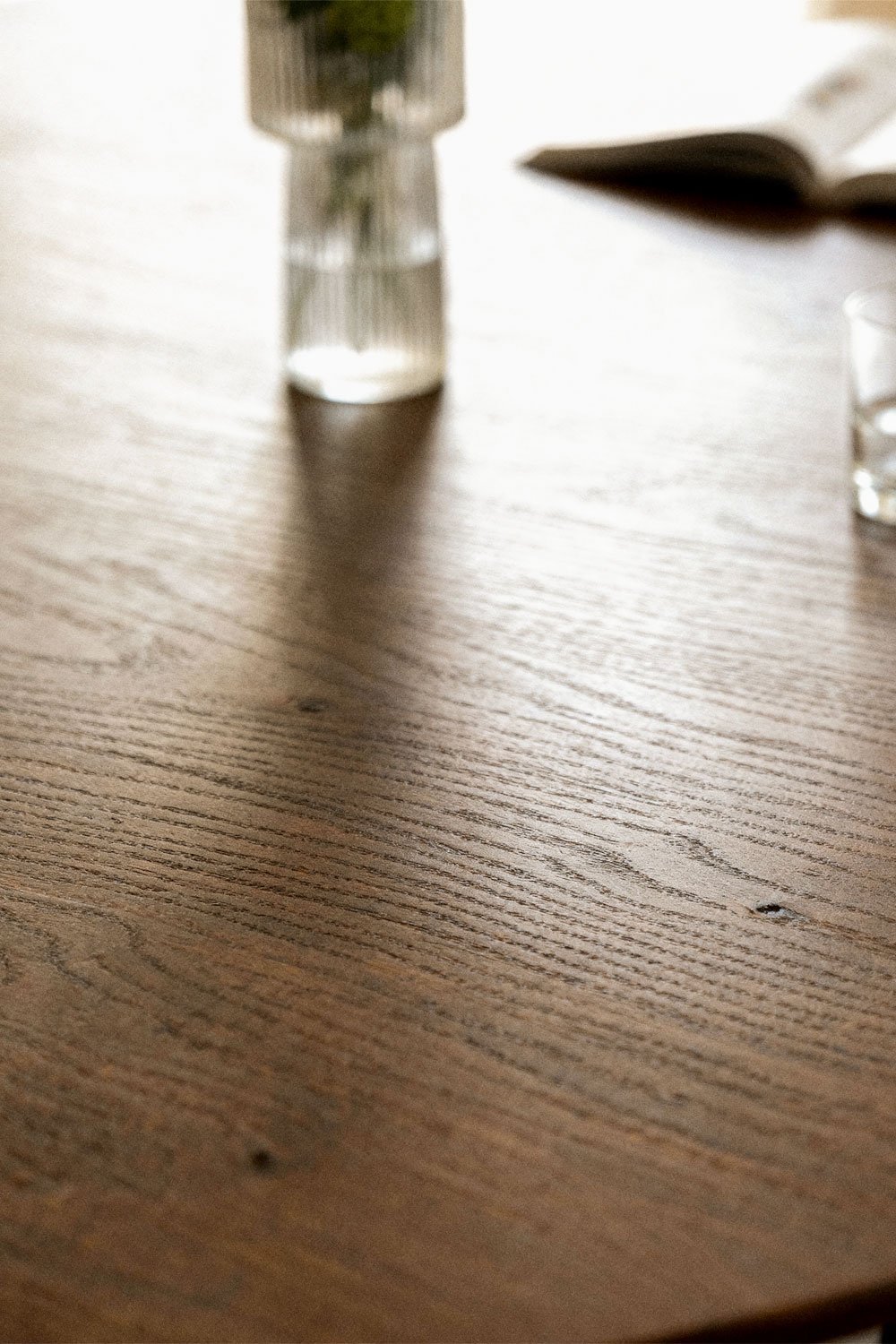 Oval extendable dining table in MDF and ash veneer Nuveta, immagine della galleria 2