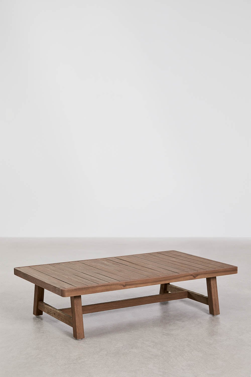 Tavolino da giardino rettangolare 130x75 cm in legno di acacia Dubai, immagine della galleria 3