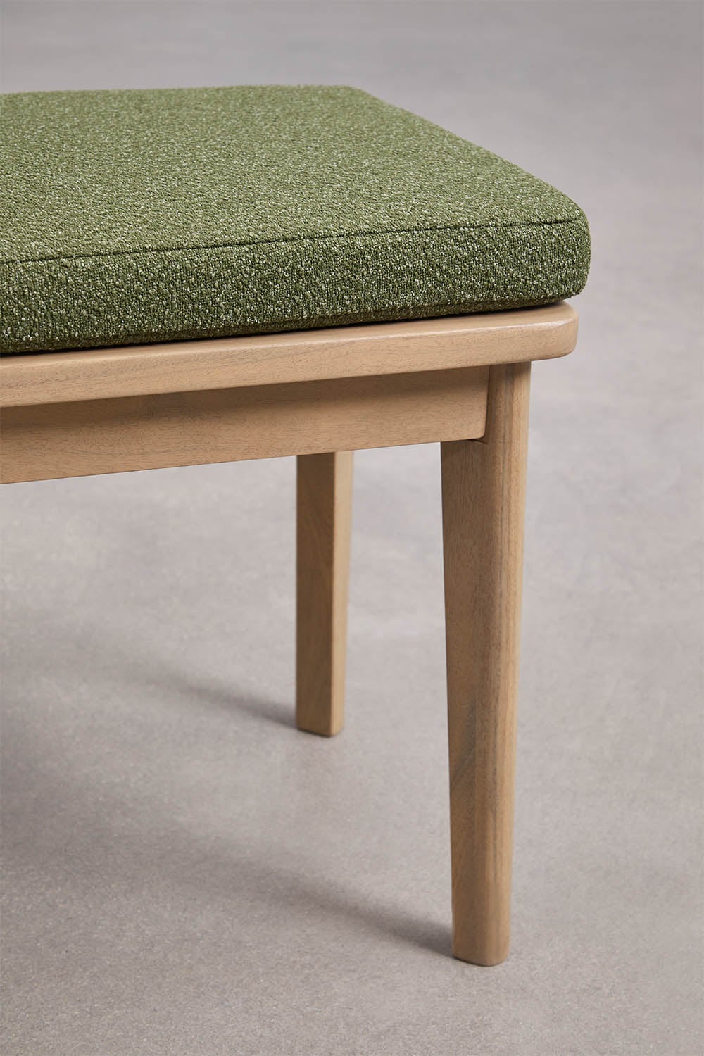 Panca da giardino 160 cm in legno di acacia e tessuto Kaela, immagine della galleria 6