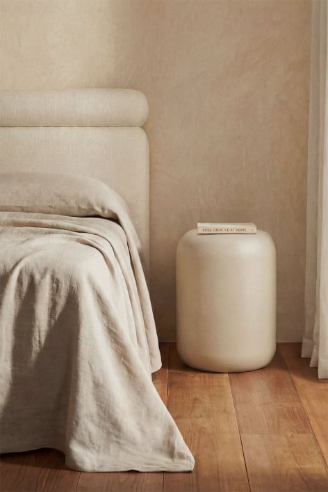 Comodino rotondo Ø35 cm in cemento Fonelas