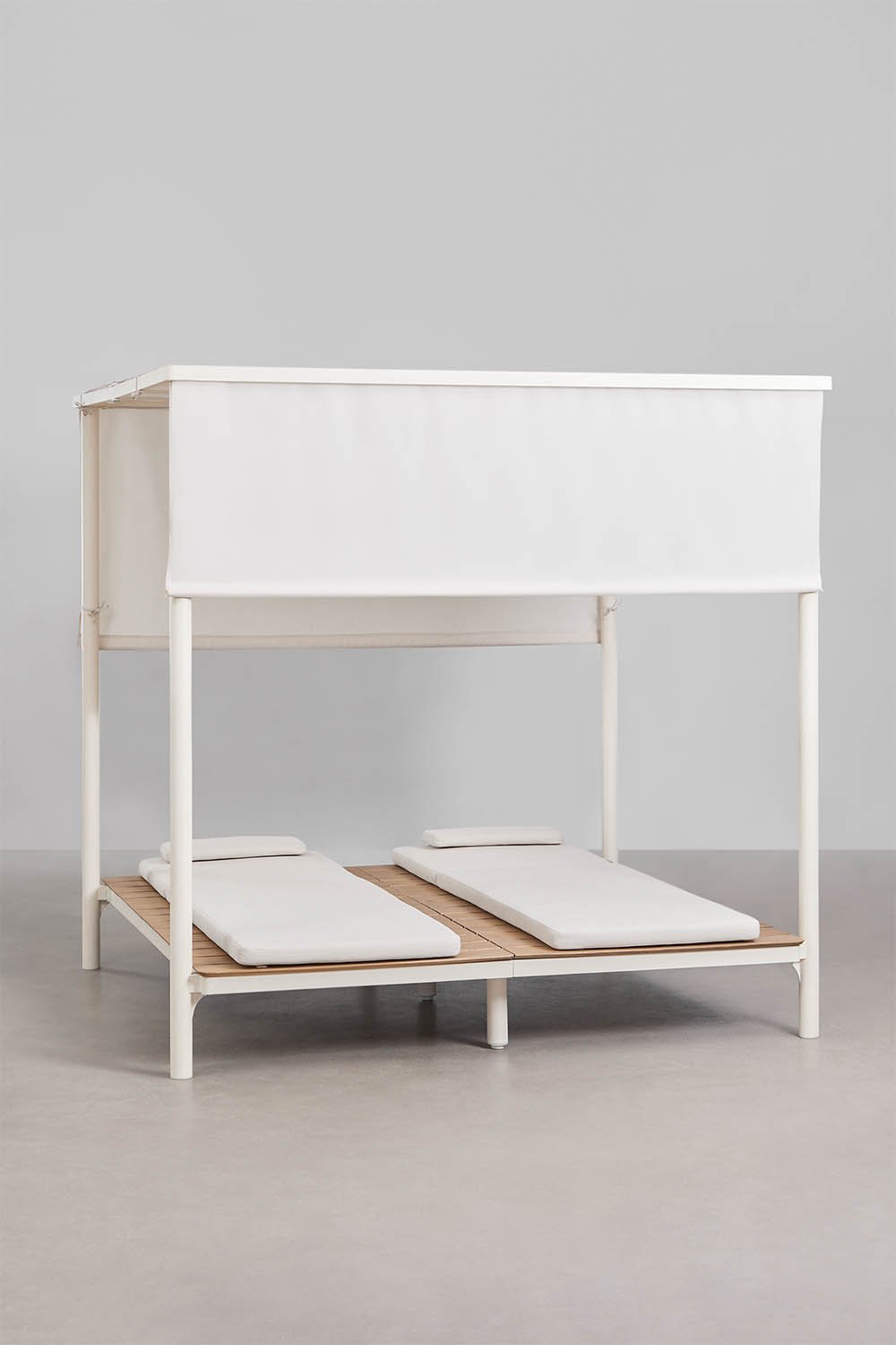 Letto balinese reclinabile in legno di acacia Sirka, immagine della galleria 2