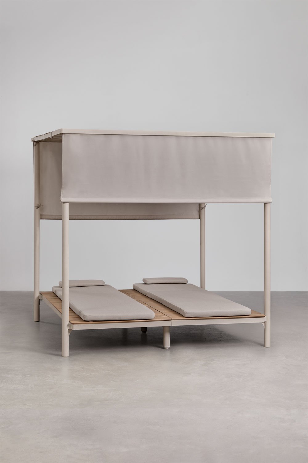 Letto balinese reclinabile in legno di acacia Sirka, immagine della galleria 2