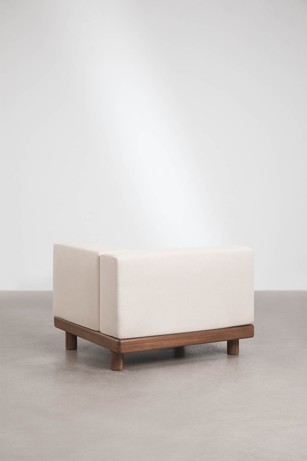 Modulo angolare per divano modulare da giardino in acacia Edrien, immagine della galleria 5