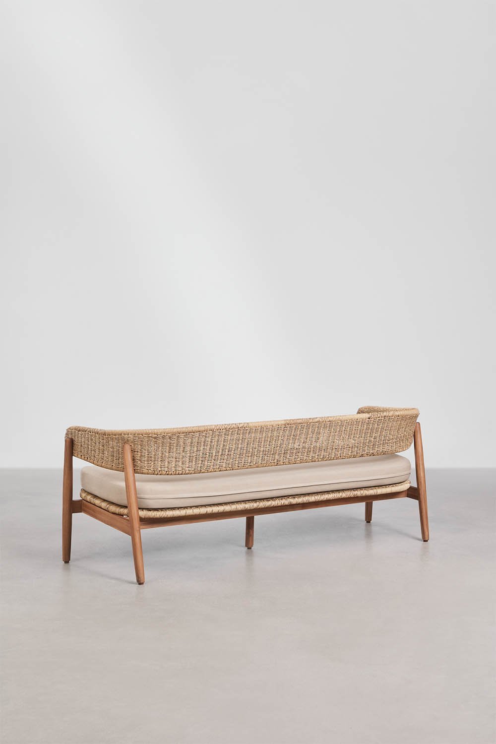 Set da giardino con divano 3 posti e tavolino in legno di acacia Ribeira, immagine della galleria 3