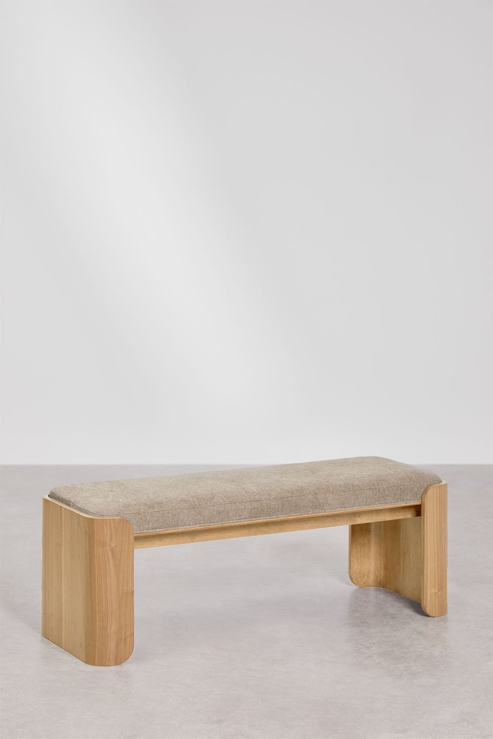 Panca in legno di caucciù e impiallacciatura Lofren, immagine della galleria 3