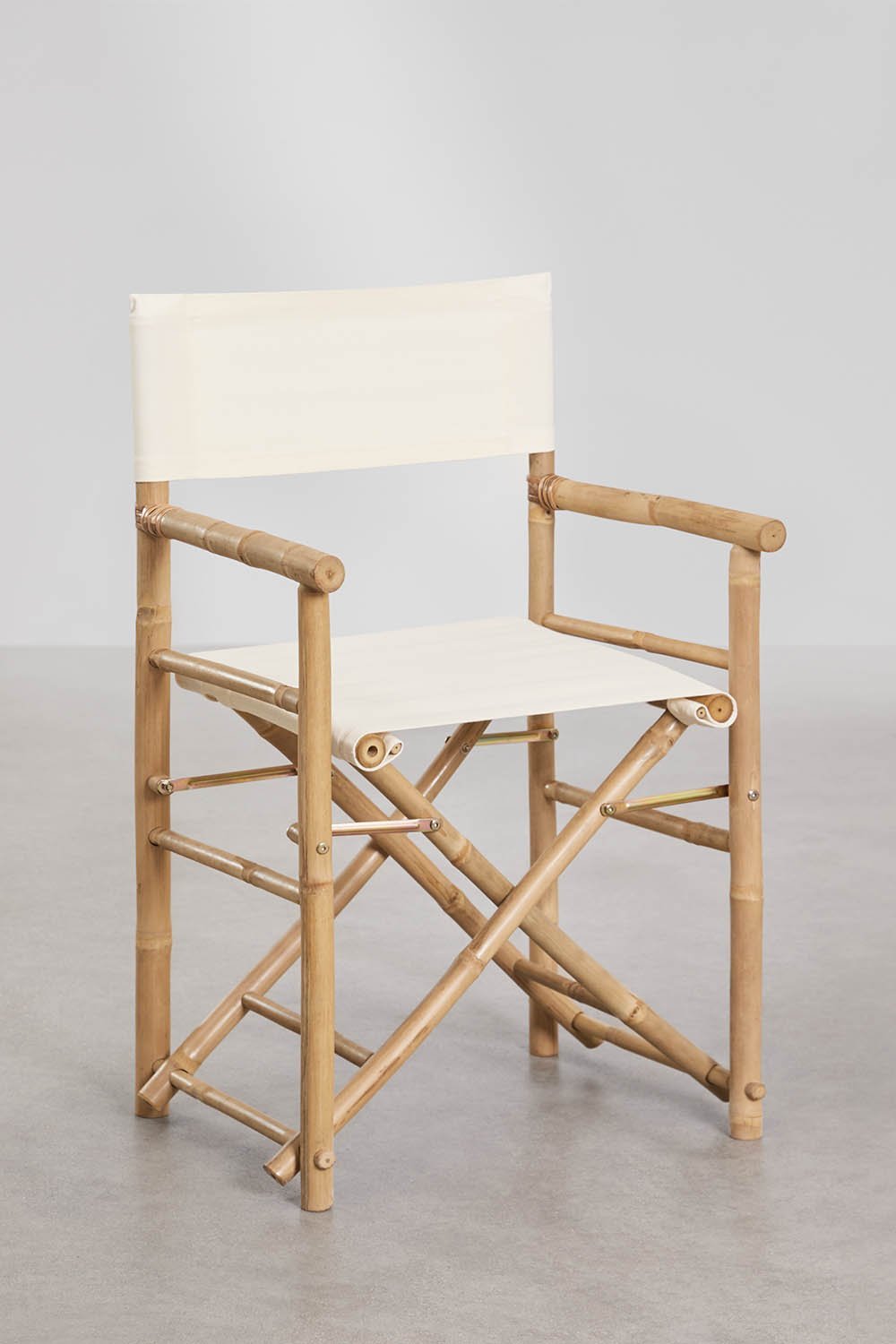 Sedia da regista pieghevole da giardino in bambù Woody, immagine della galleria 3