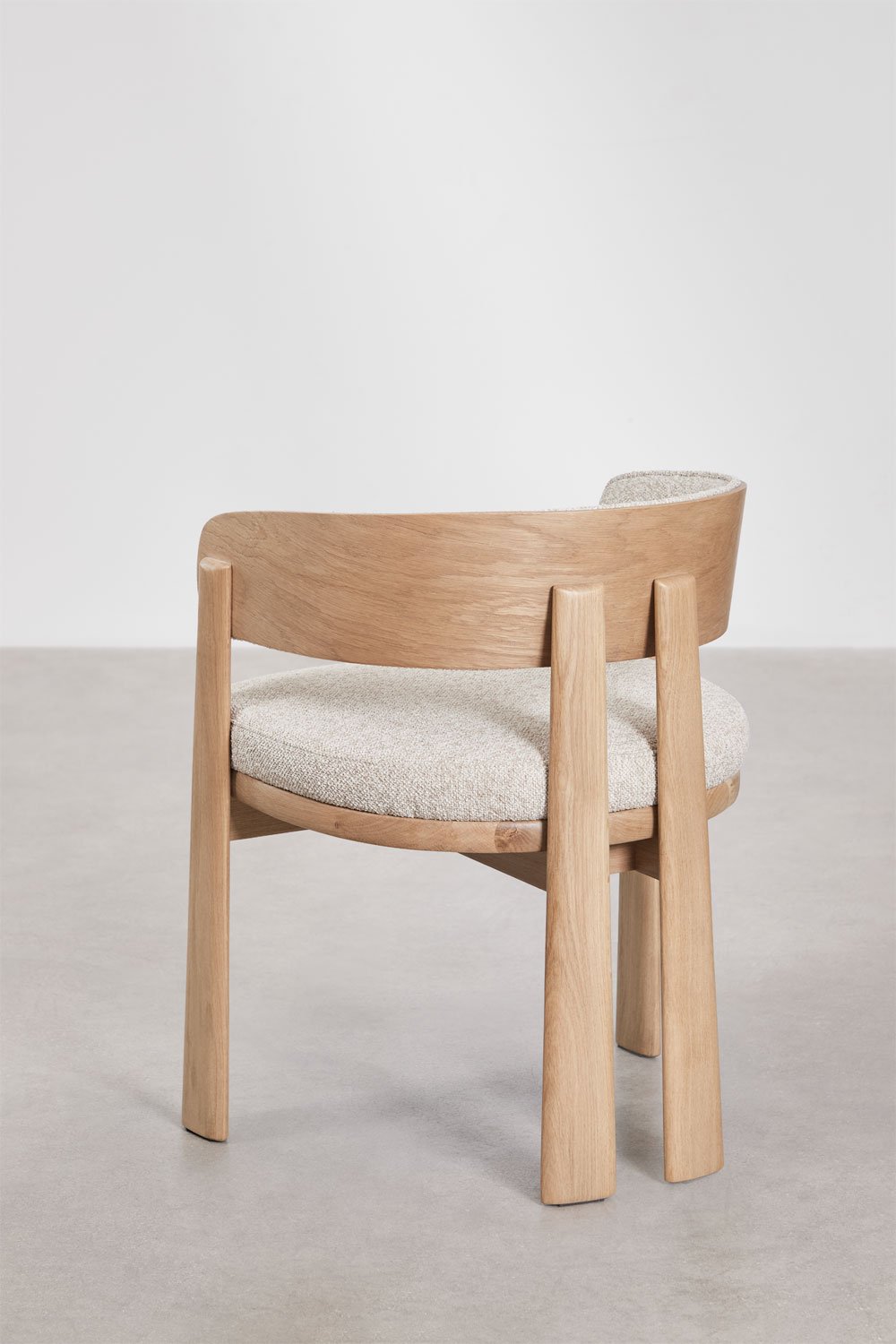 Set di 2 sedie da pranzo in legno di rovere e rivestite Olea Signature, immagine della galleria 5