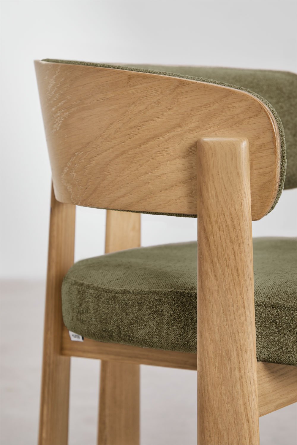 Set di 2 sedie da pranzo in legno di rovere e rivestite Olea, immagine della galleria 6