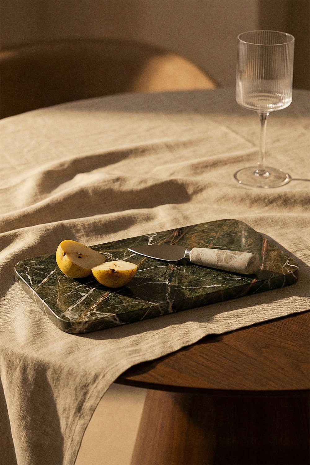 Vassoio decorativo rettangolare 40x20 cm in marmo Zairex, immagine della galleria 1