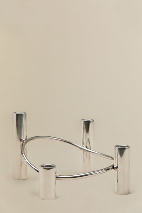 Candelabro a 4 braccia in acciaio inossidabile Tyva