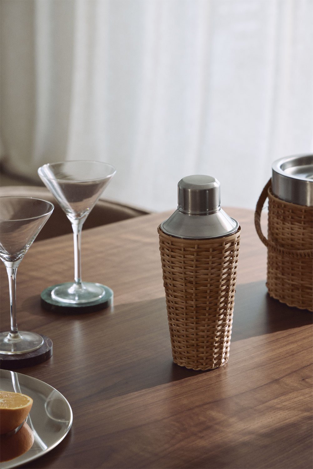 Shaker 85 cl in acciaio inox e bambù Dakomi, immagine della galleria 1