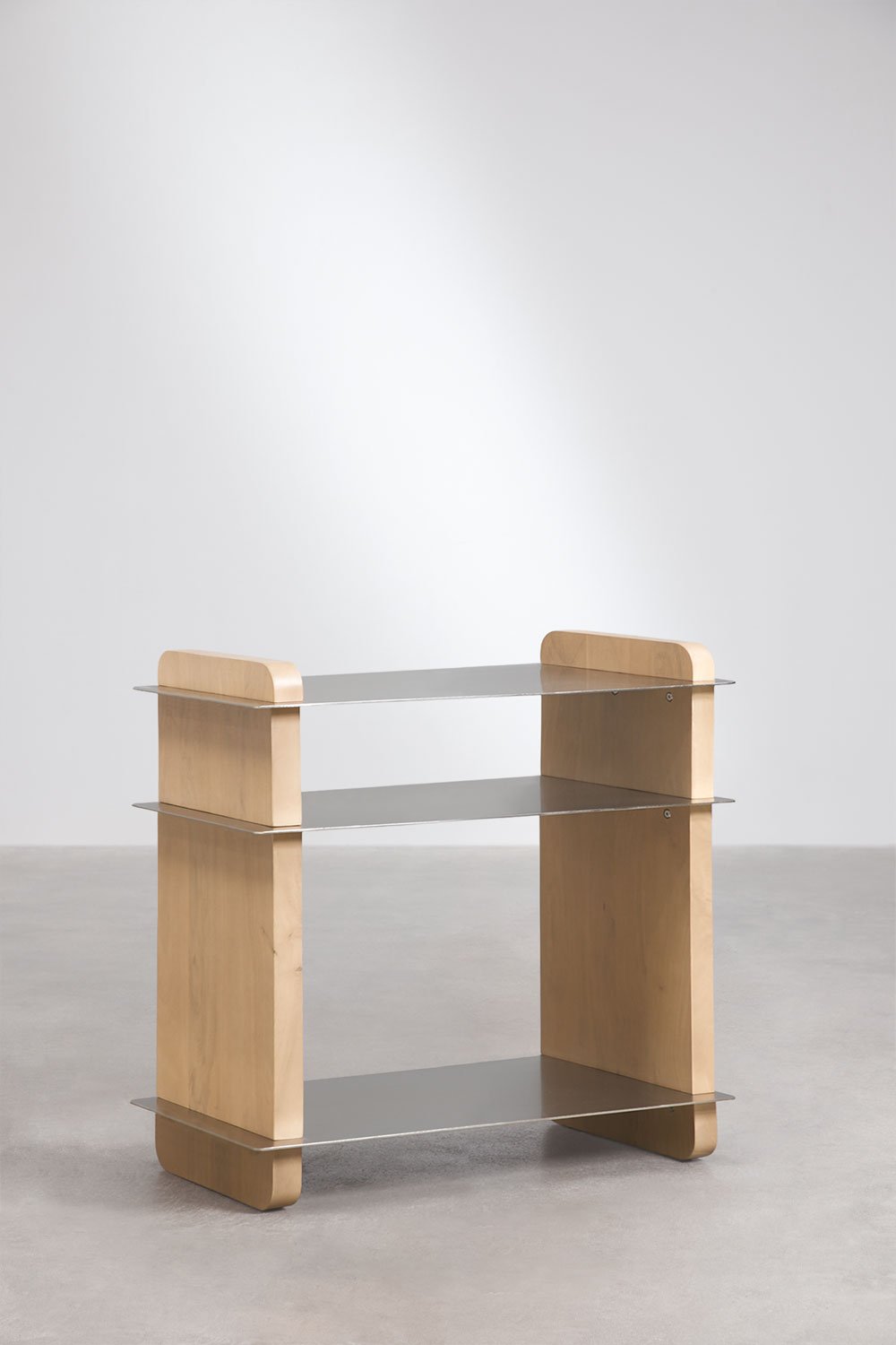 Tavolino rettangolare 55x40 cm in legno di mango e acciaio Tokyo, immagine della galleria 3