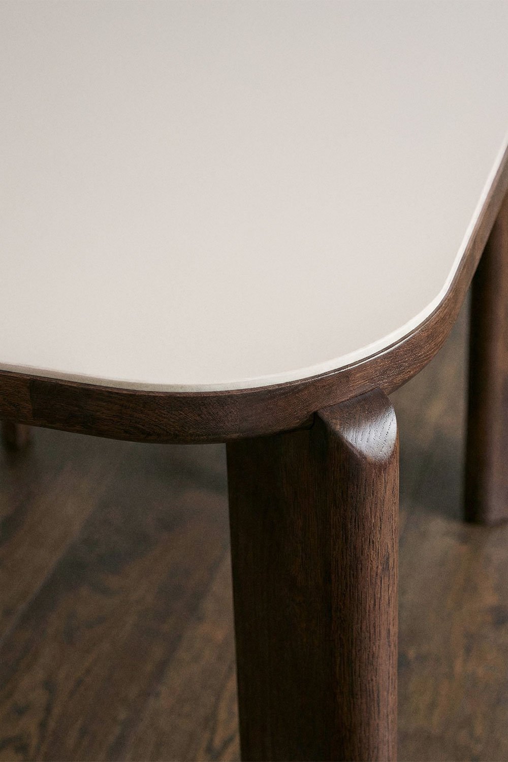 Rectangular dining table 200x100 cm in tempered glass and MDF Nilea, immagine della galleria 2