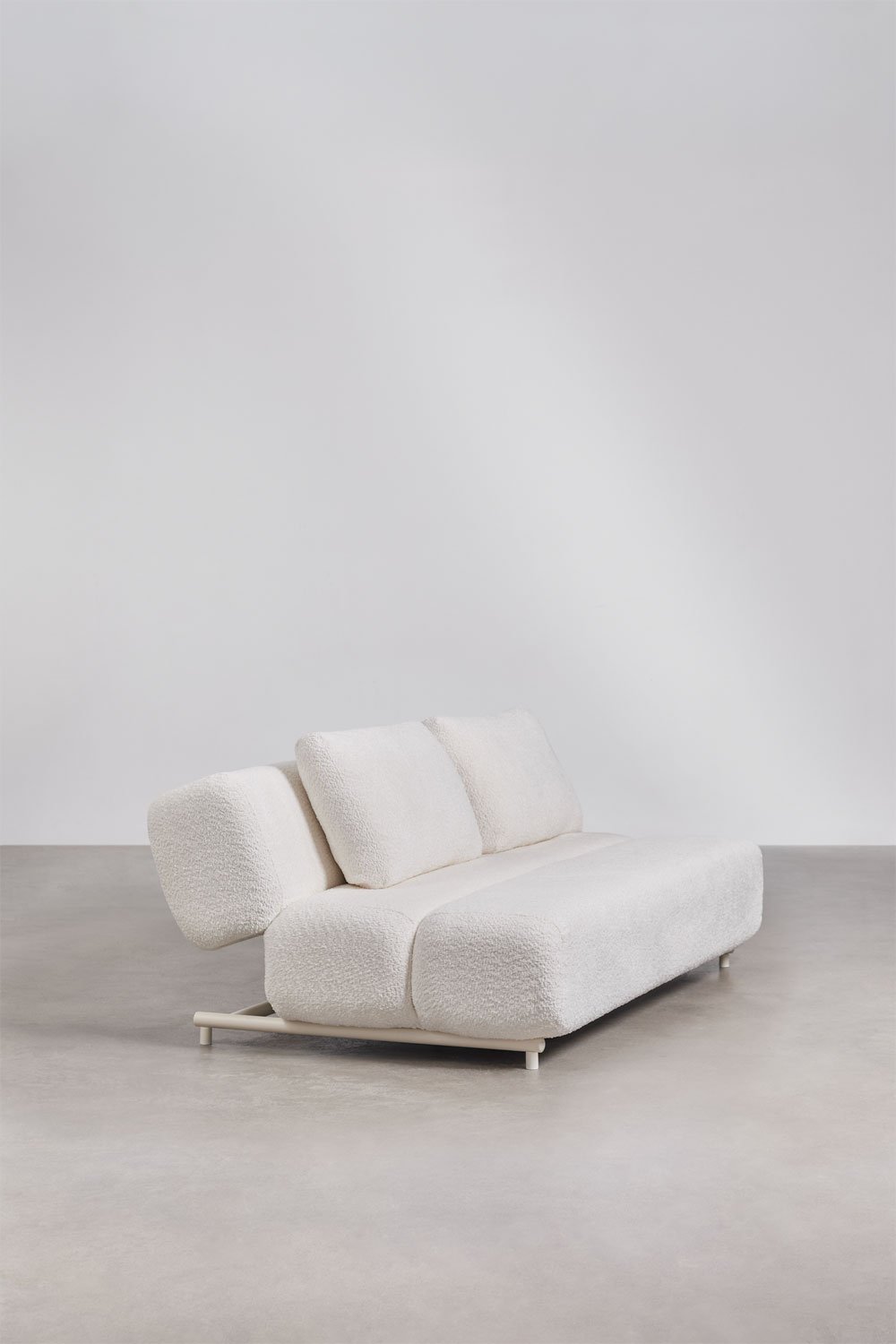 Divano letto 3 posti in tessuto bouclé Miami, immagine della galleria 6