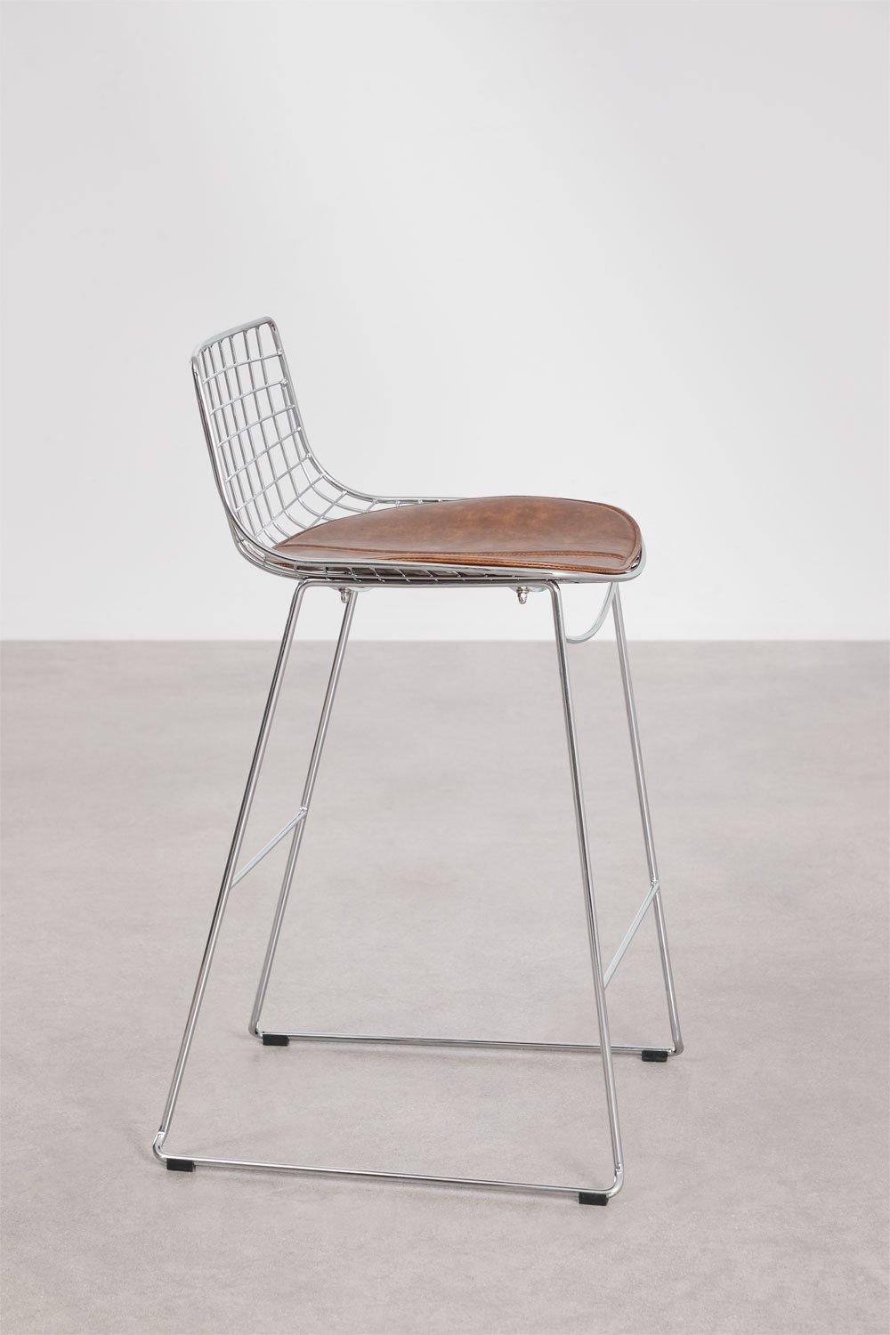 Set di 2 sgabelli alti con schienale in acciaio Renee, immagine della galleria 4