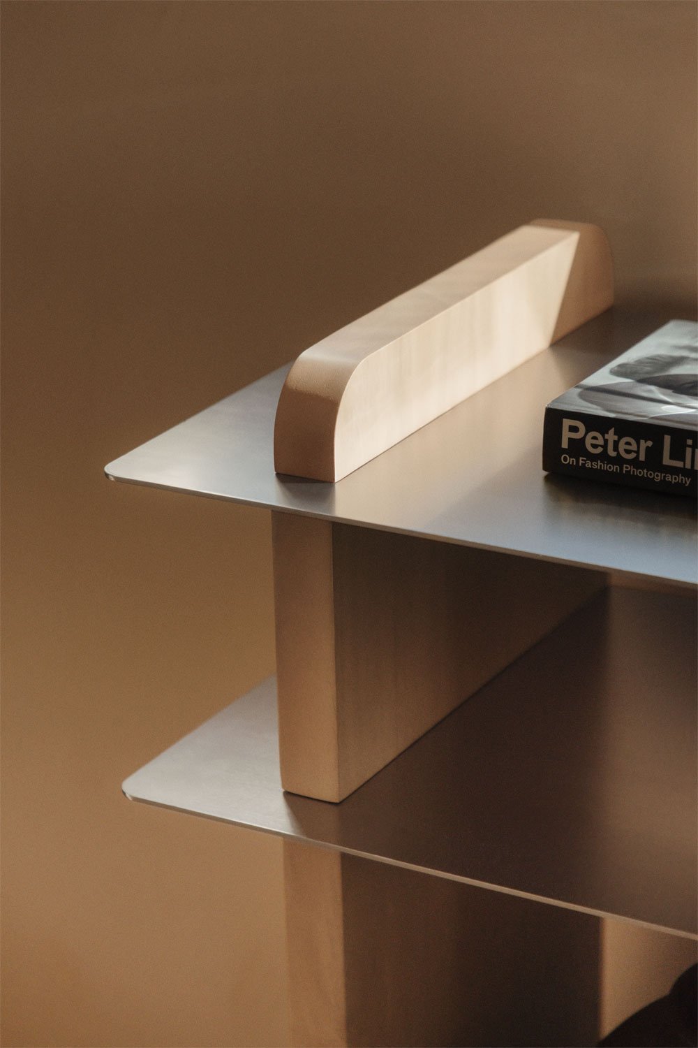 Aparador 150x40 cm in legno di mango e acciaio Tokyo, immagine della galleria 2