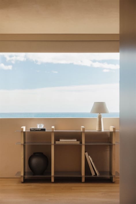 Aparador 150x40 cm in legno di mango e acciaio Tokyo