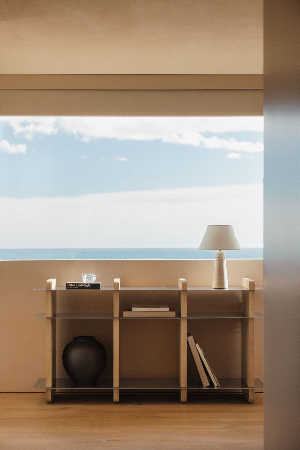 Aparador 150x40 cm in legno di mango e acciaio Tokyo, immagine della galleria 1