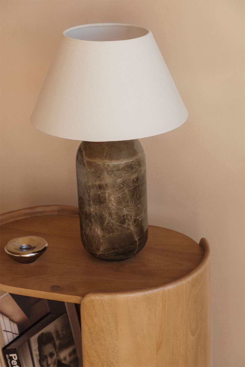 Base per lampada da tavolo in pietra naturale Yalvira, immagine della galleria 1