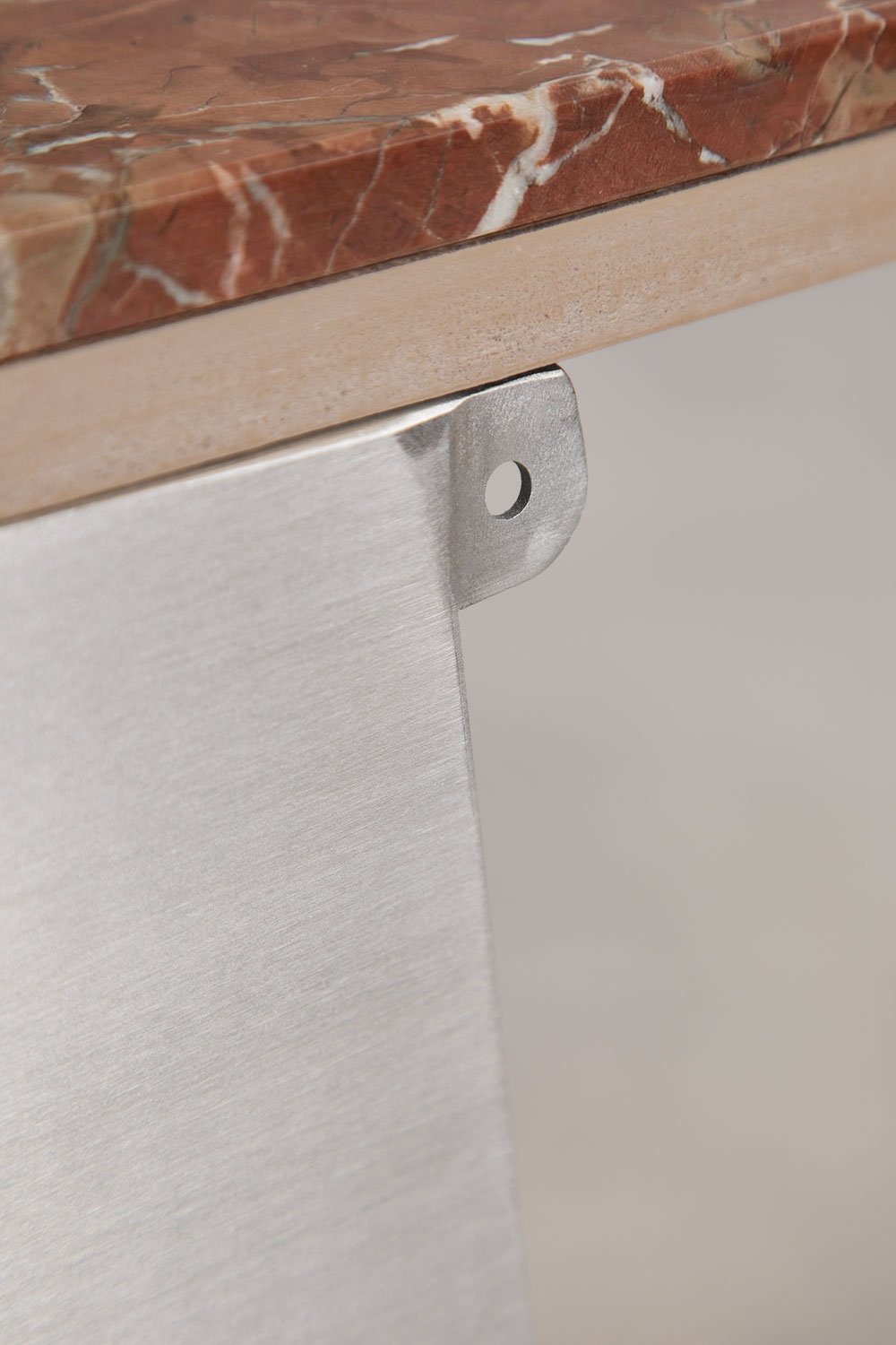 Consolle ingresso 120x40 cm in pietra naturale e acciaio inossidabile Moreila, immagine della galleria 9