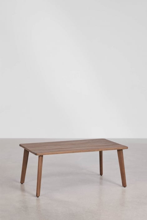 Tavolino da giardino rettangolare 90x50 cm in legno di acacia Kaela
