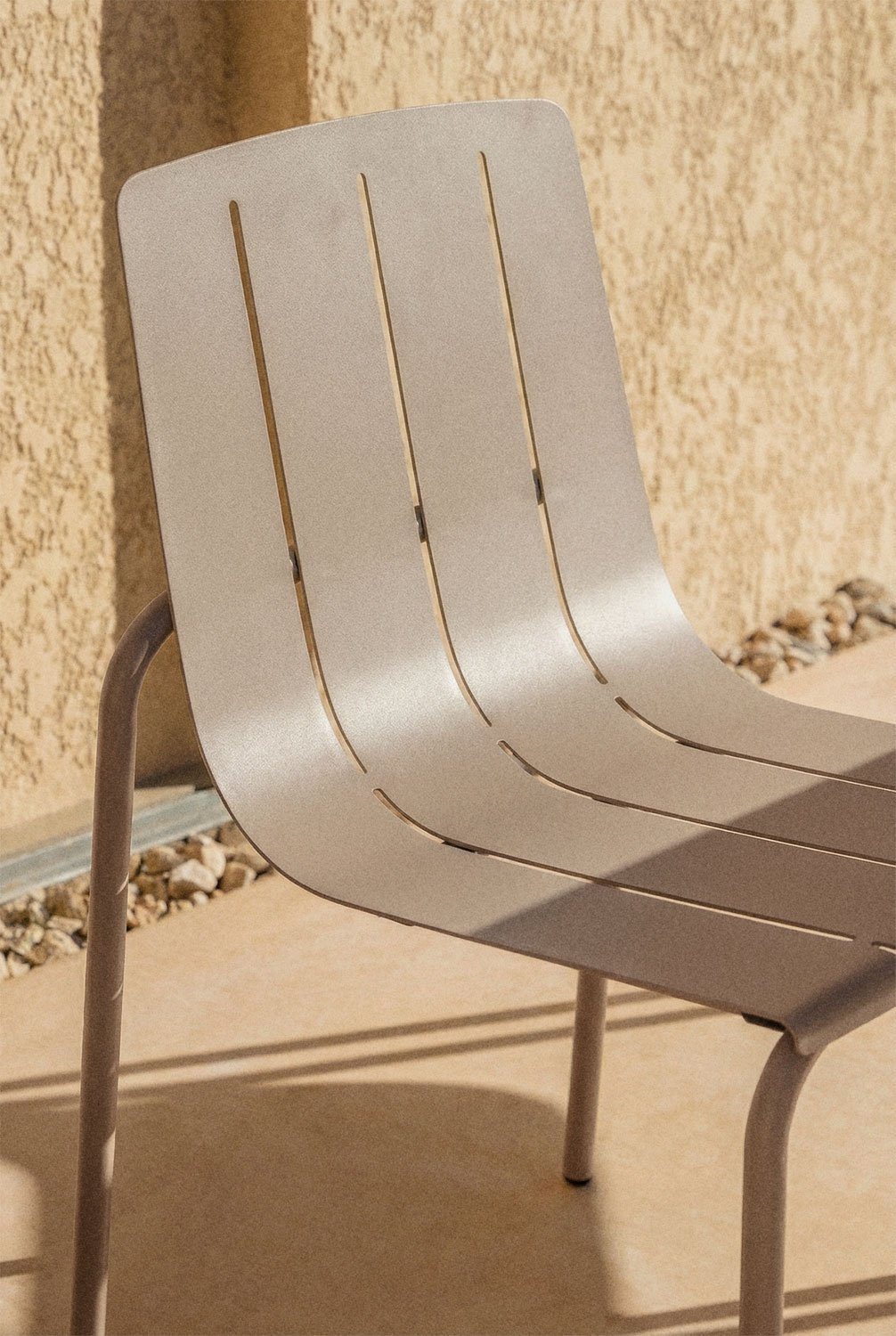 Set di 2 sedie da giardino impilabili in acciaio Isoria, immagine della galleria 2