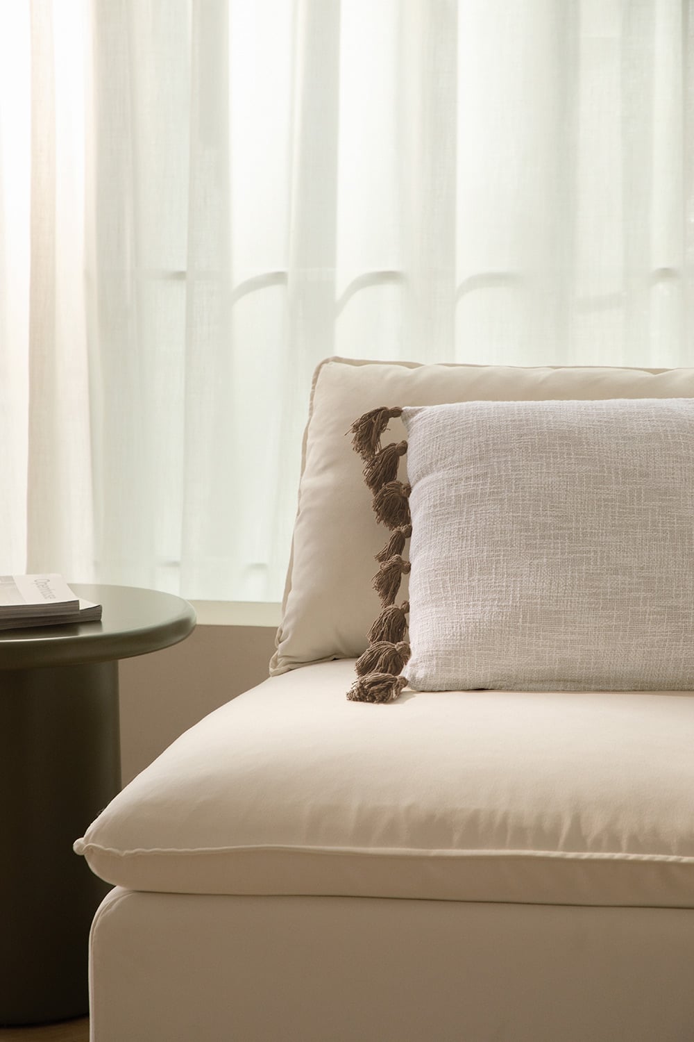 Cuscino quadrato 45x45 cm in cotone Botucau, immagine della galleria 7