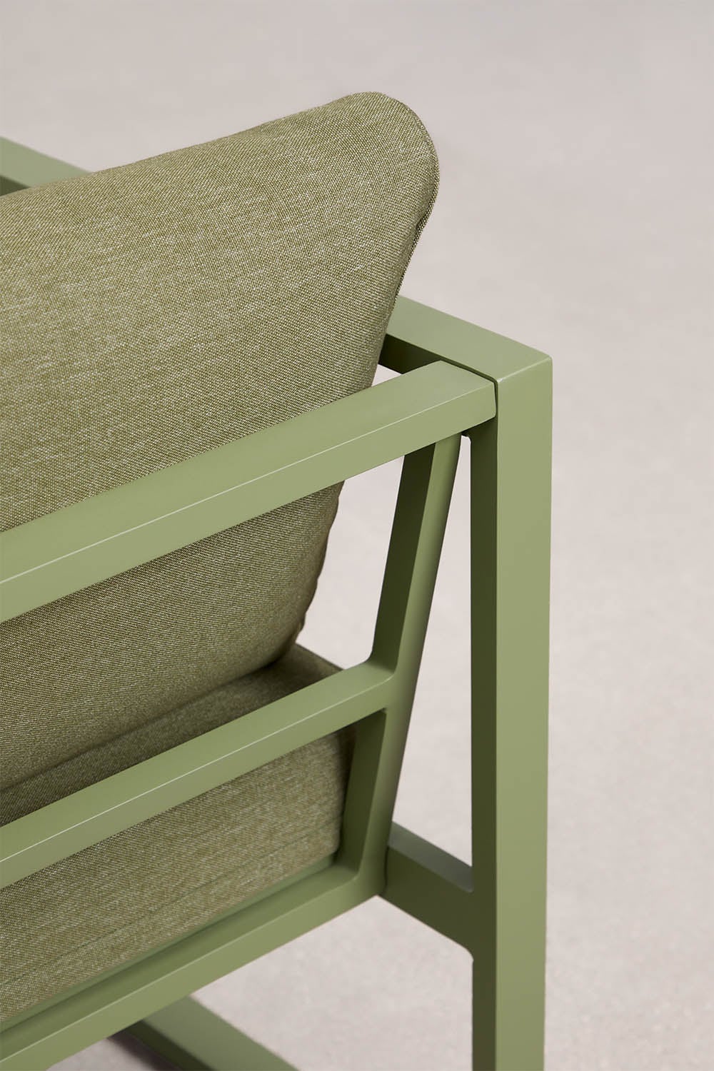 Set da giardino con divano 3 posti e tavolino in alluminio 110x55cm Lipov, immagine della galleria 6