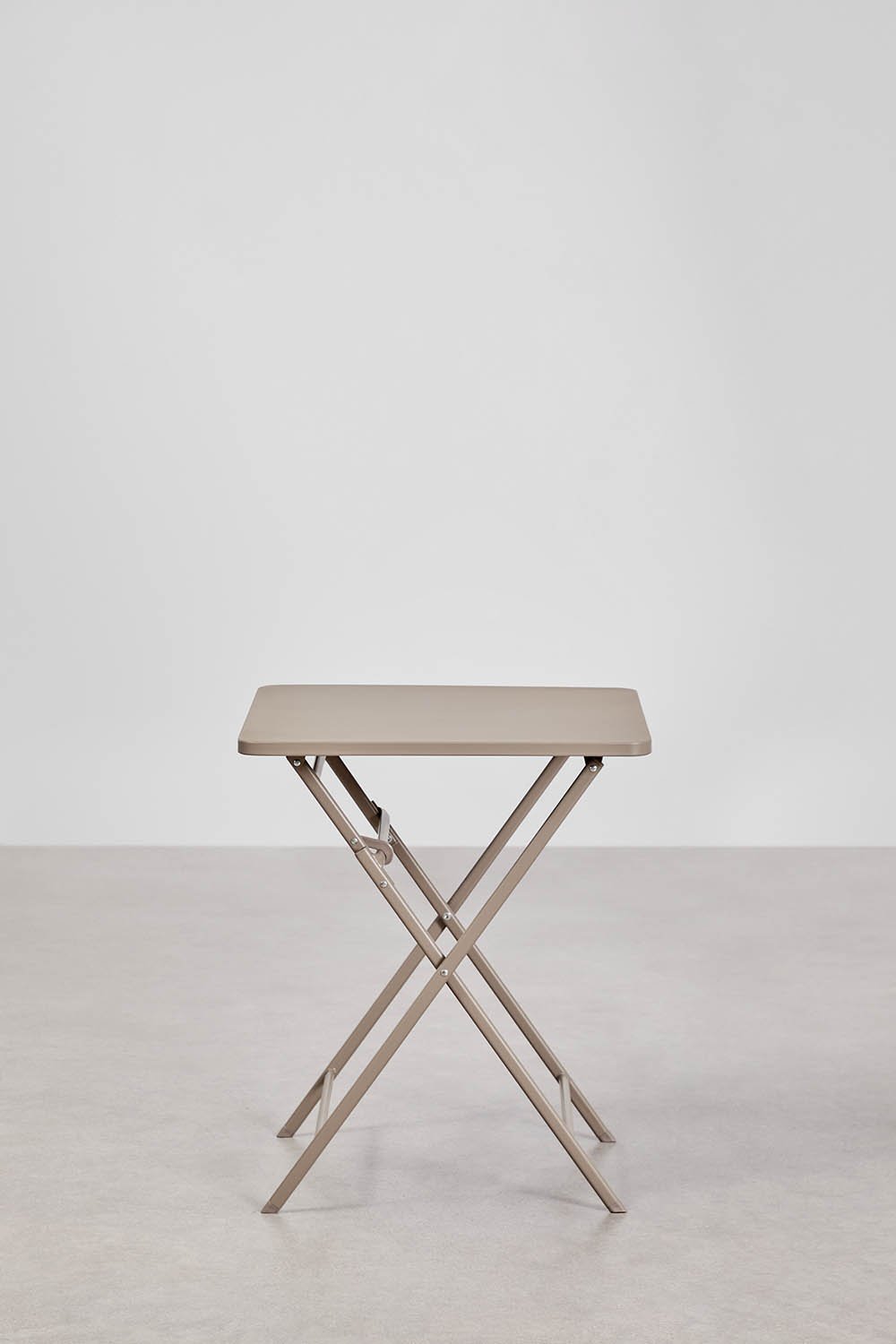 Set da tavolo quadrato 60x60 cm pieghevole e 2 sedie da pranzo in acciaio Tamarit, immagine della galleria 3