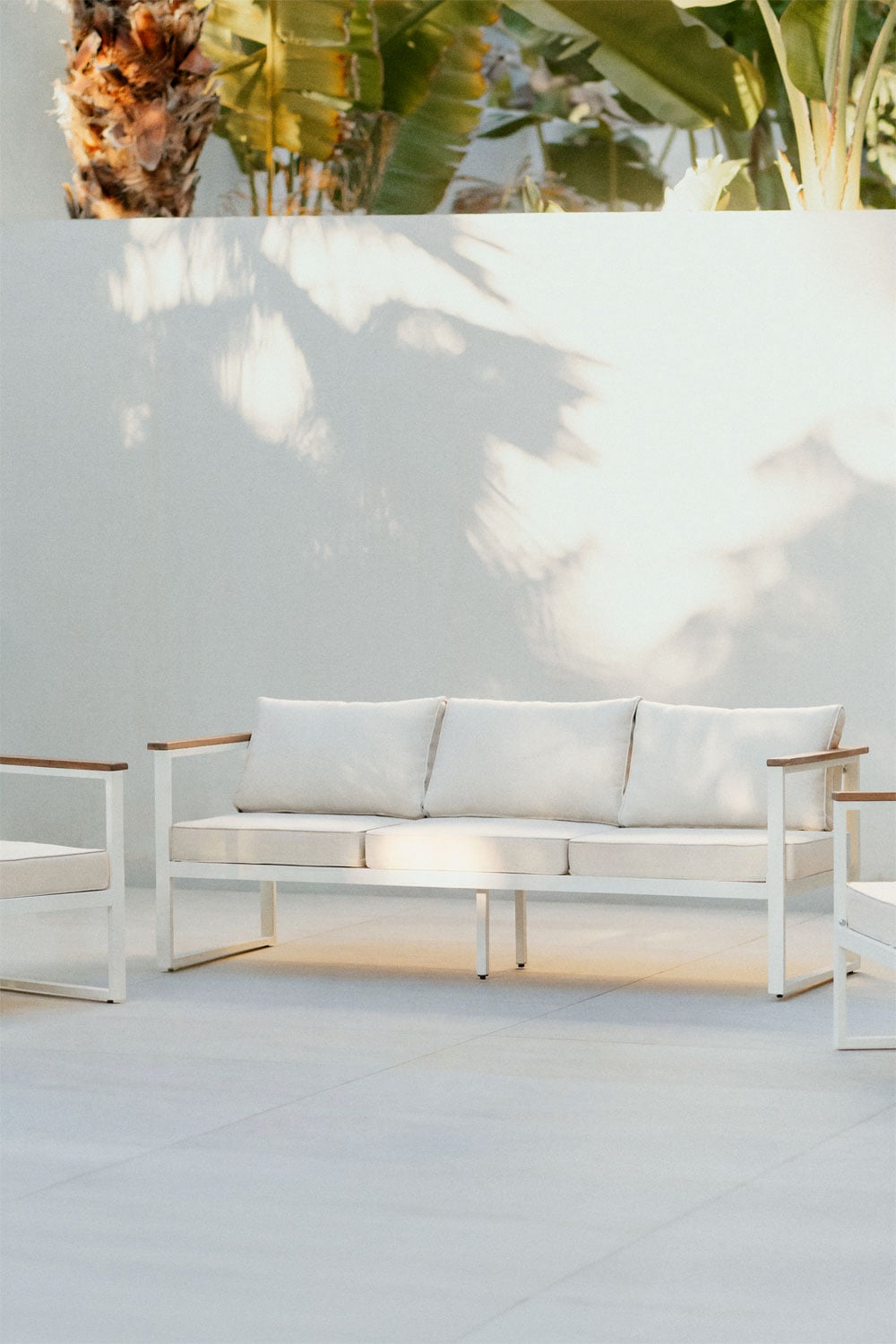 Divano da giardino a 3 posti in alluminio Lipov, immagine della galleria 1