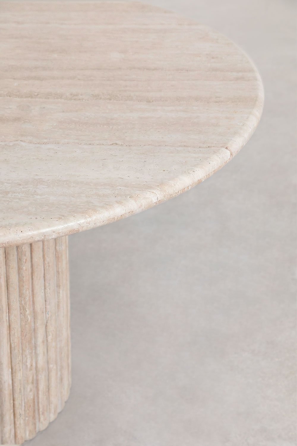 Tavolo da pranzo rotondo Ø120 cm in pietra naturale Grosseto, immagine della galleria 4