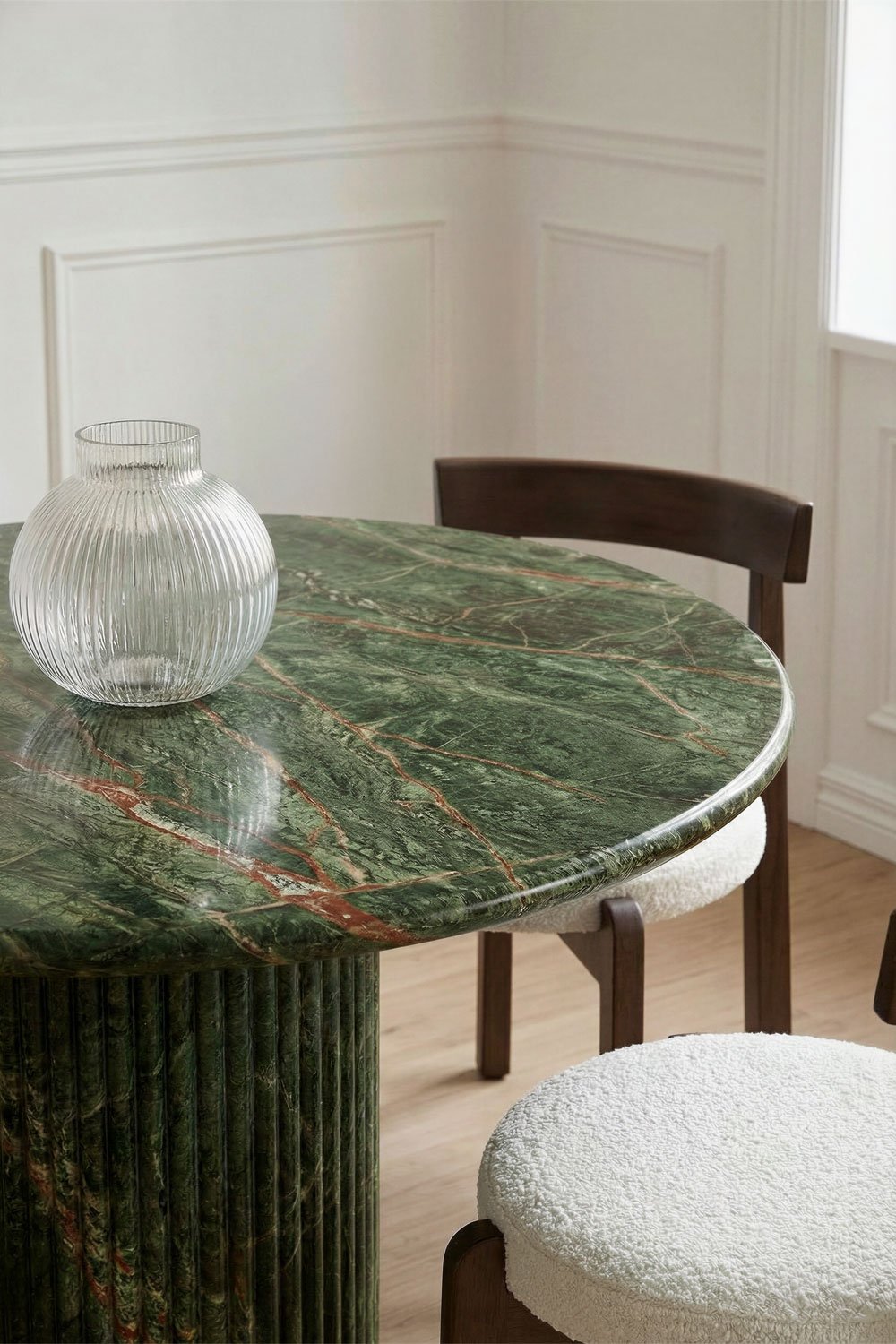 Tavolo da pranzo rotondo Ø120 cm in pietra naturale Grosseto, immagine della galleria 2