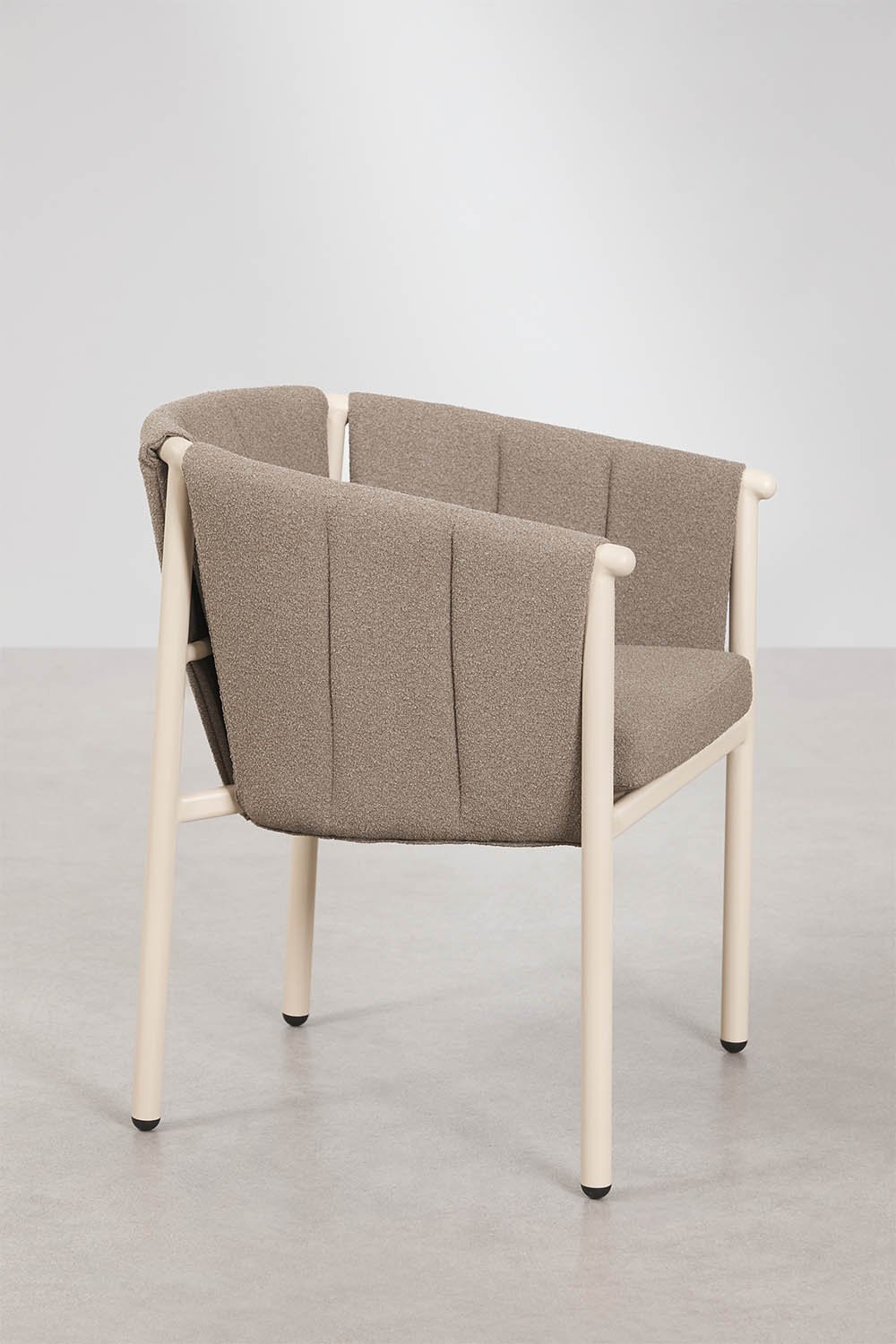 Set di 2 sedie da giardino con braccioli in bouclé e alluminio Boleni, immagine della galleria 2