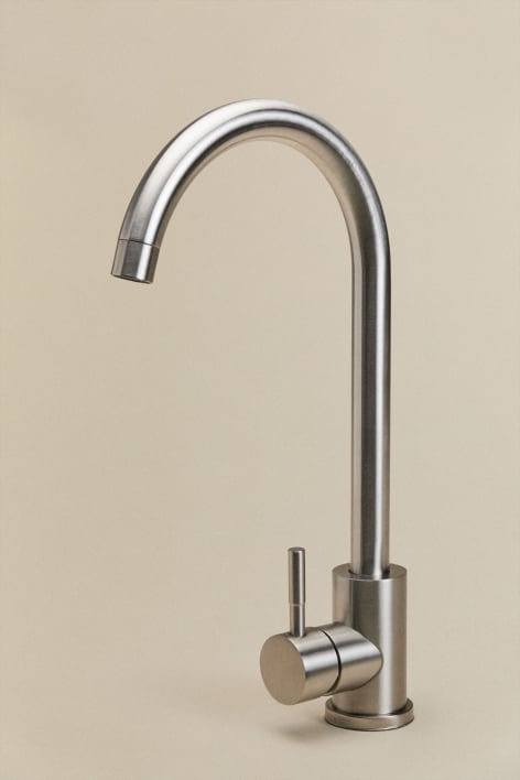 Rubinetto da cucina con beccuccio alto in acciaio inox Rintran