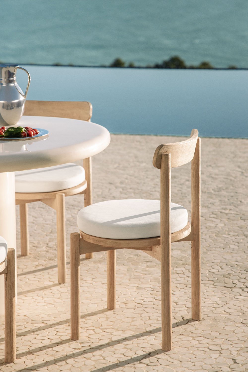 Set di 4 sedie da giardino in legno di acacia Nualis, immagine della galleria 1