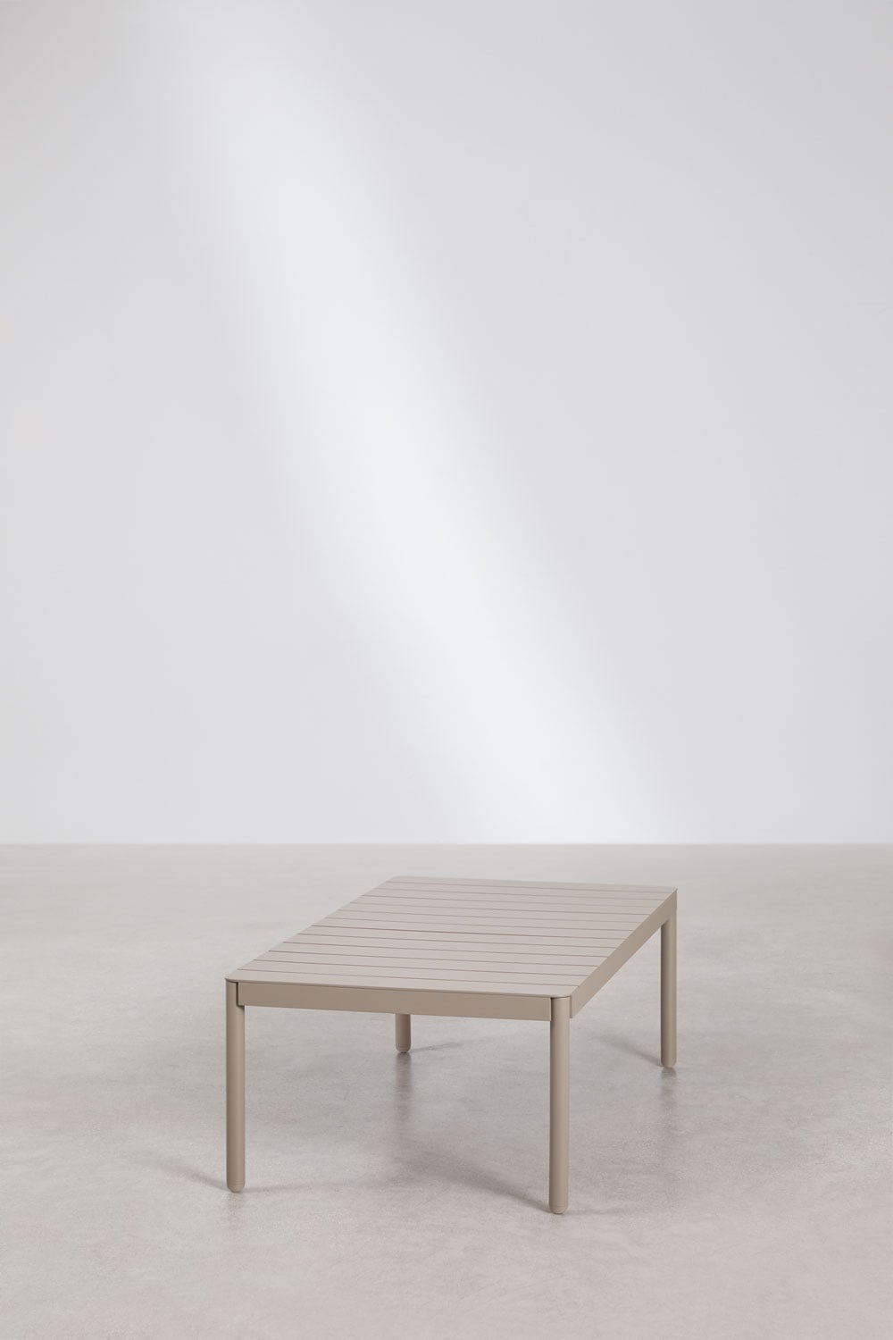 Set da giardino con divano 3 posti in bouclé e tavolino in alluminio Boleni, immagine della galleria 10
