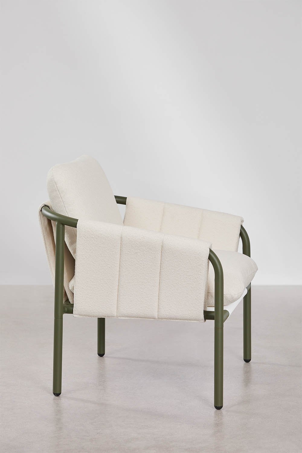 Set di 2 poltrone da giardino imbottite e in acciaio Zunika, immagine della galleria 3