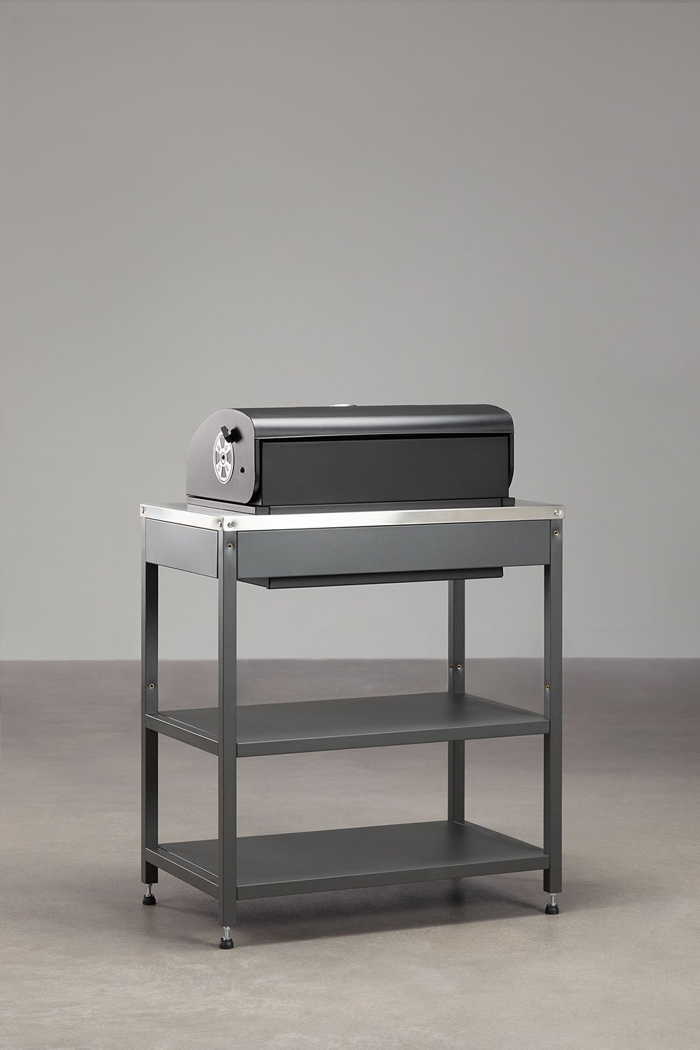 Modulo con barbecue a carbone per cucina modulare da esterno in acciaio Savona, immagine della galleria 6