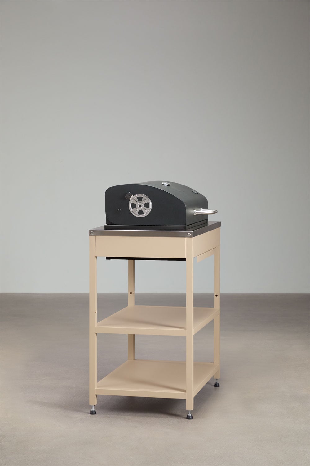 Modulo con barbecue a carbone per cucina modulare da esterno in acciaio Savona, immagine della galleria 2