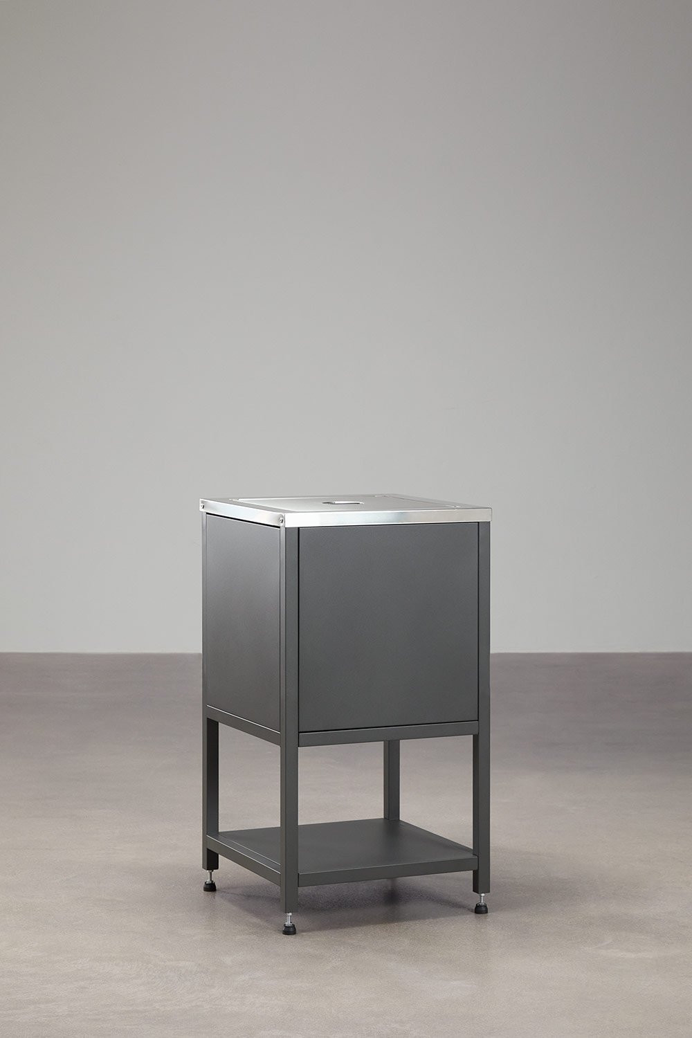 Modulo angolare di stoccaggio per cucina modulare da esterno in acciaio Savona, immagine della galleria 4