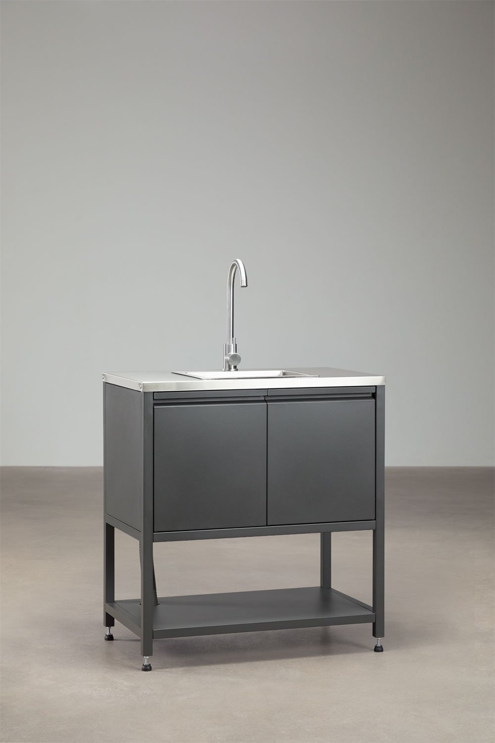 Modulo di stoccaggio con lavello per cucina modulare da esterno in acciaio Savona, immagine della galleria 3