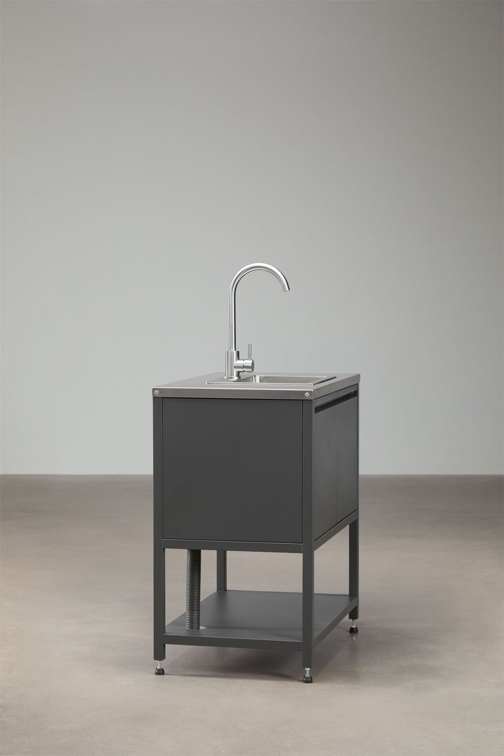 Modulo di stoccaggio con lavello per cucina modulare da esterno in acciaio Savona, immagine della galleria 4