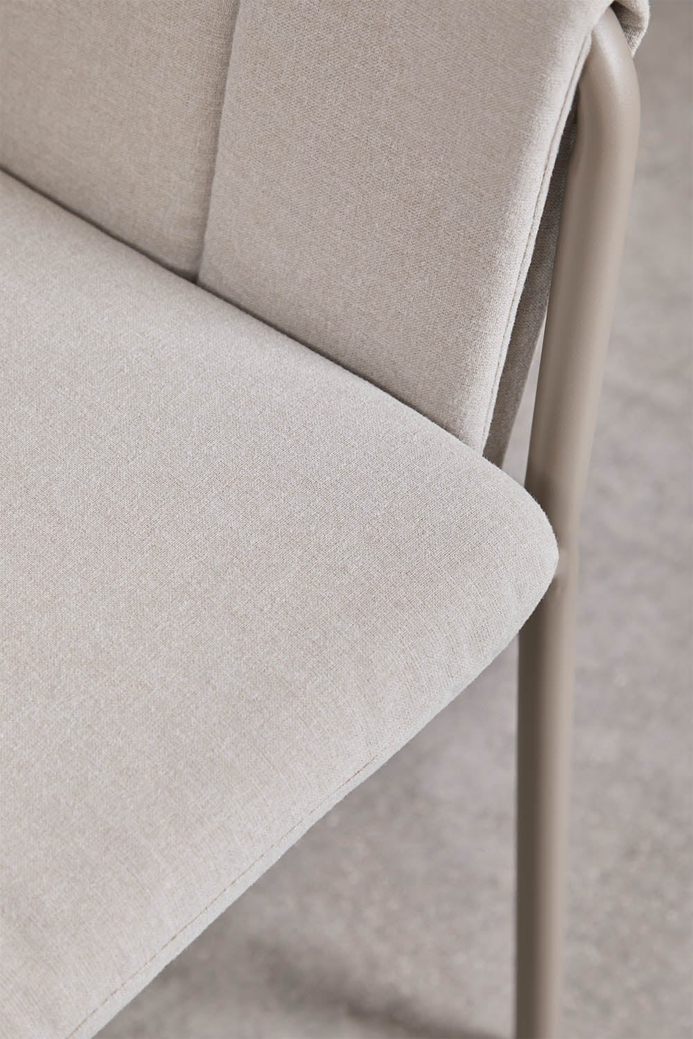 Set di 2 sedie da pranzo imbottite con braccioli e struttura in acciaio Zunika, immagine della galleria 5