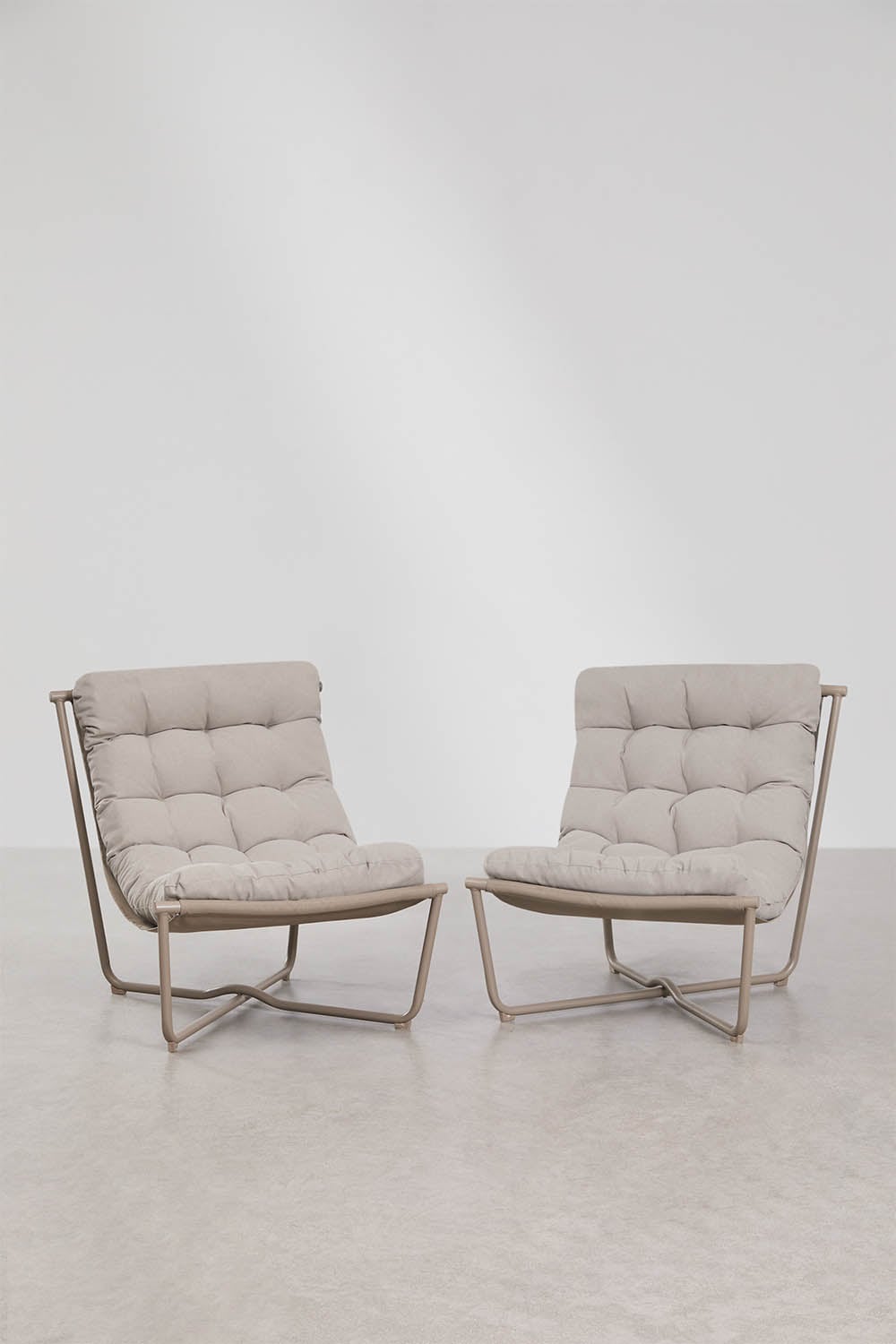 Set da 2 poltrone da giardino in acciaio Zaylon, immagine della galleria 1