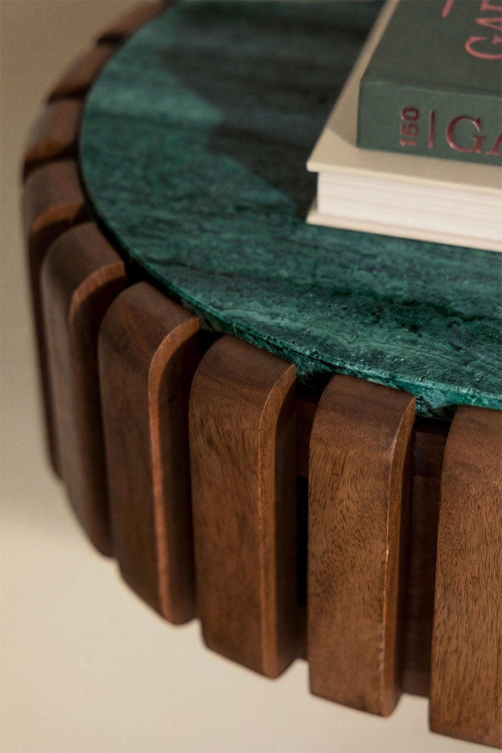 Consolle da ingresso da parete 90x40 cm in legno di mango e pietra naturale Bytum, immagine della galleria 2