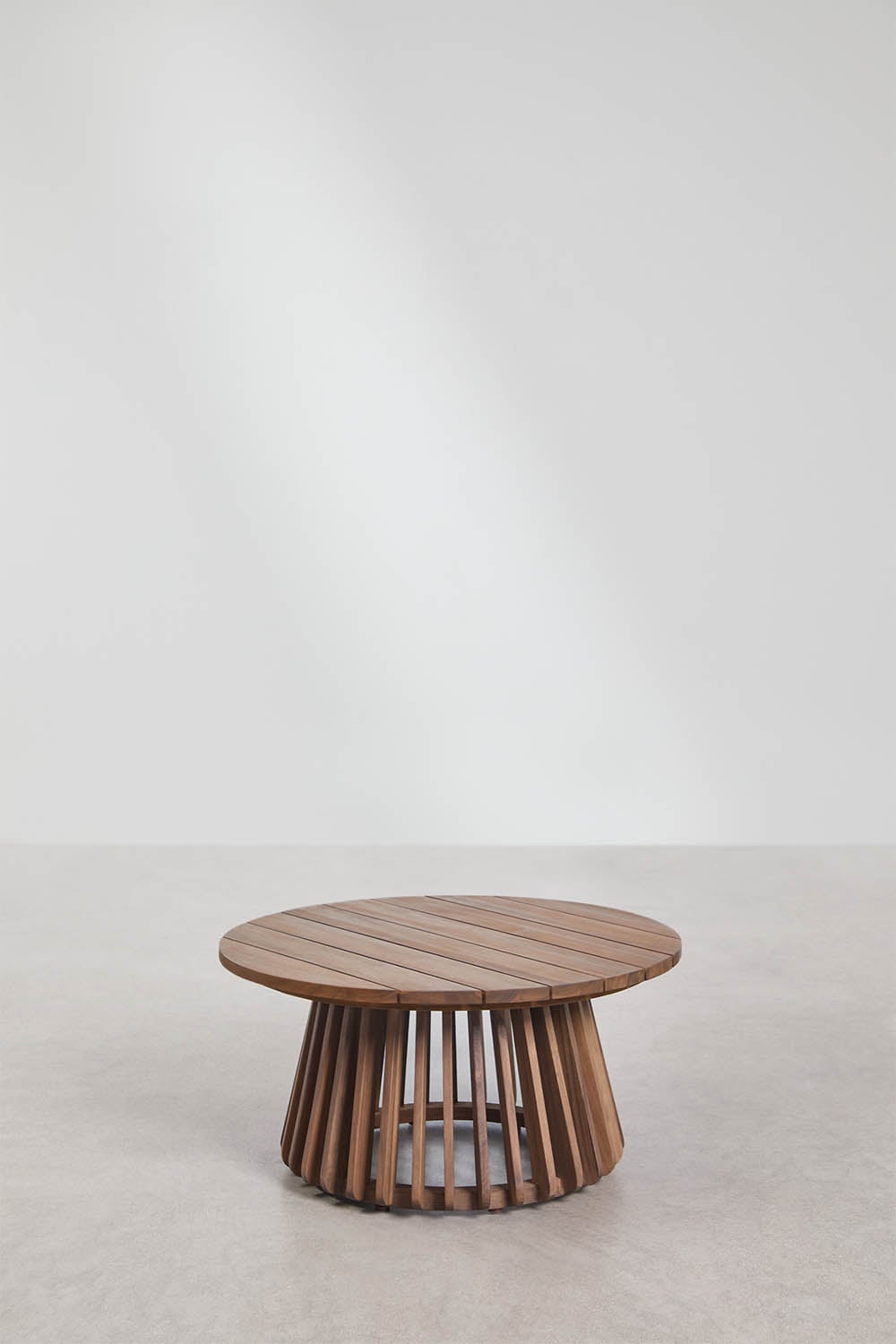 Tavolino da giardino rotondo Ø80 cm in legno di acacia Mura, immagine della galleria 1