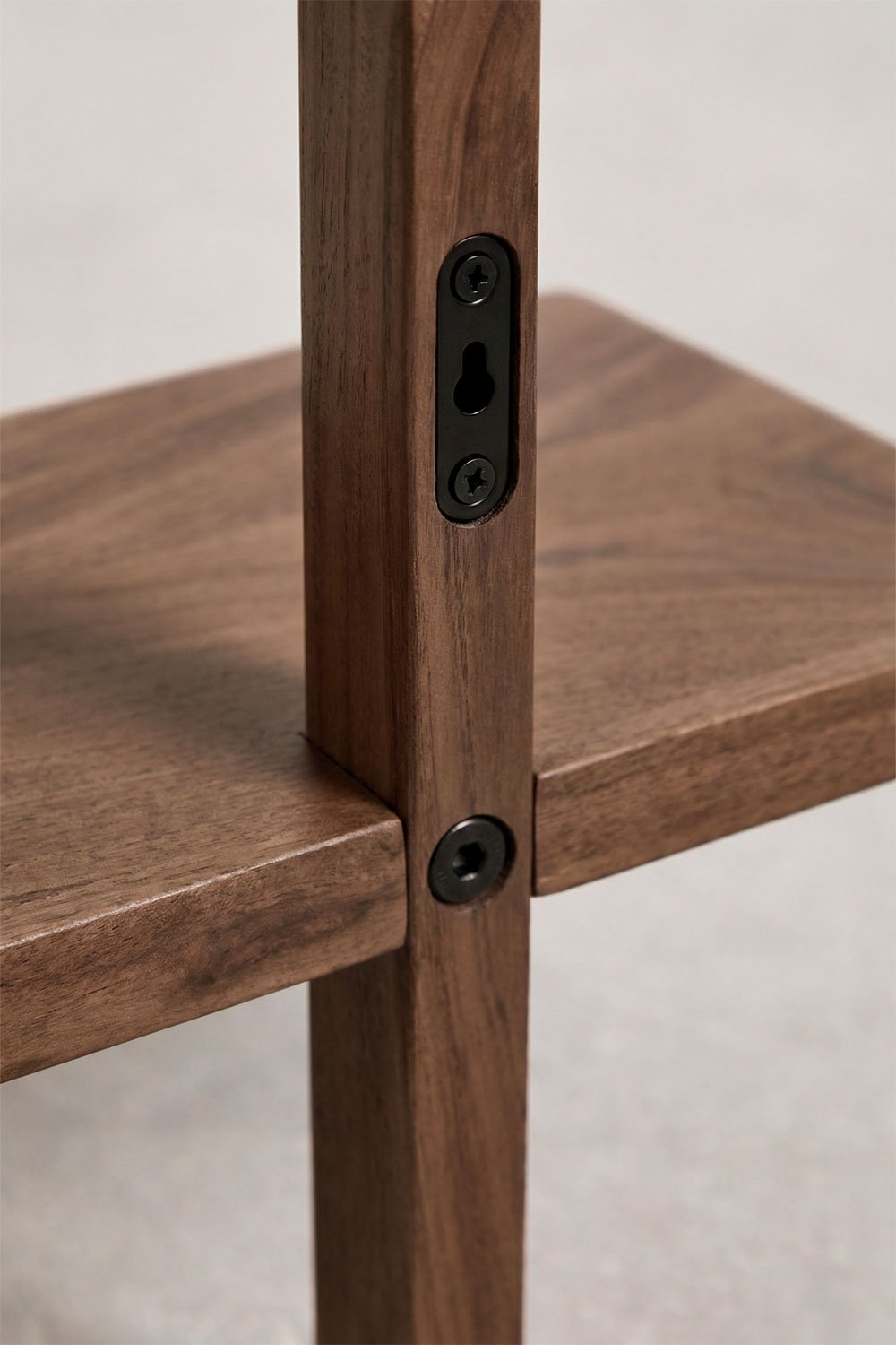 Libreria da parete ↔︎120 cm in legno di acacia Erisu, immagine della galleria 7