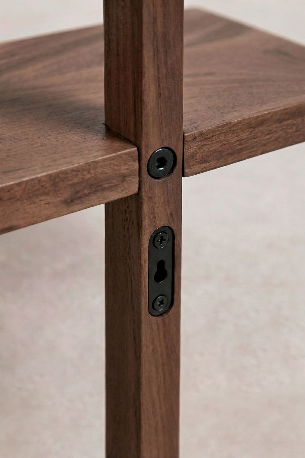 Libreria da parete ↔︎120 cm in legno di acacia Erisu, immagine della galleria 7